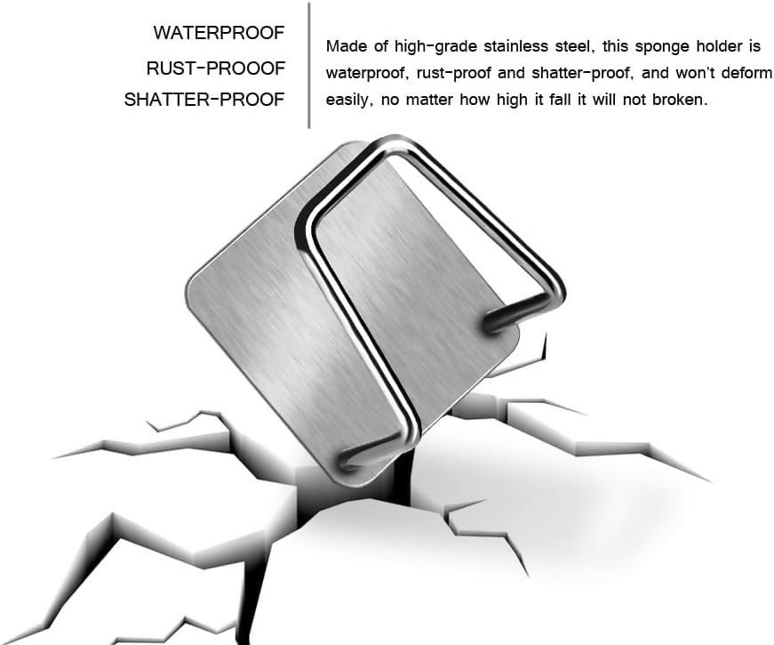 Sink Sponge Holder – Kitchen Sink Organizer Rack with Drain Tray (pack of 2)