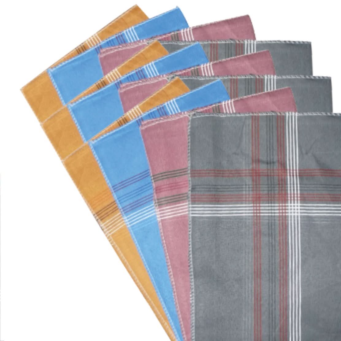 Men’s King Size Formal Handkerchiefs – Pack of 12, Office & Daily Use