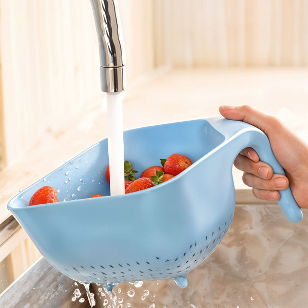 Multi-Functional Plastic Strainer Bowl with Handle – 1.5L
