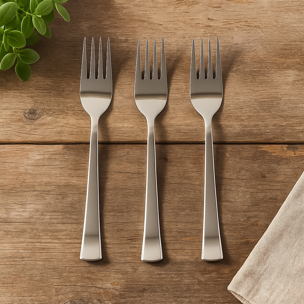 Premium Stainless Steel Dinner Fork Set for Elegant Table Forks for Dining, Kitchen & Restaurants (3 Pc Set)