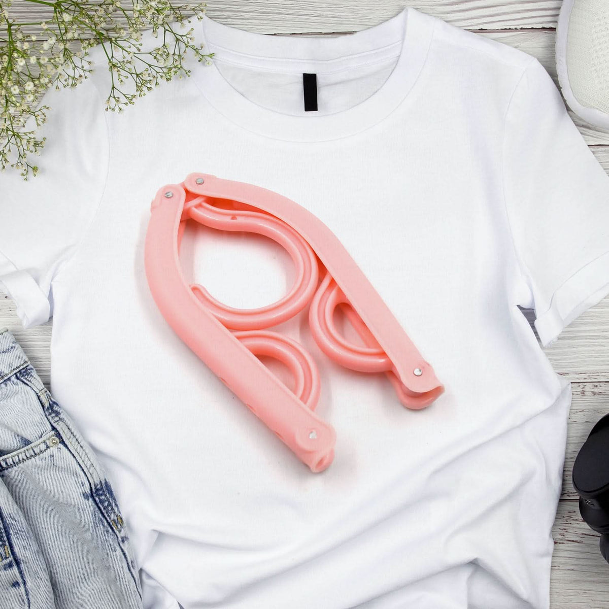 10 Pcs Portable Folding Clothes Hanger Creative Travel Easy To Carry Clothes Hanger For Adults And Children(Multicolor) HP DD