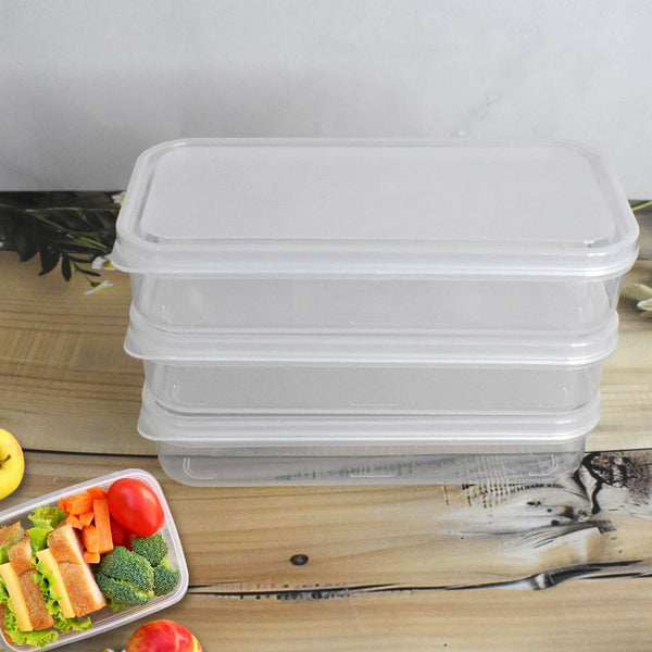 Plastic Square Lunch Box Kitchen Containers Set (3 Pcs Set) HP DD