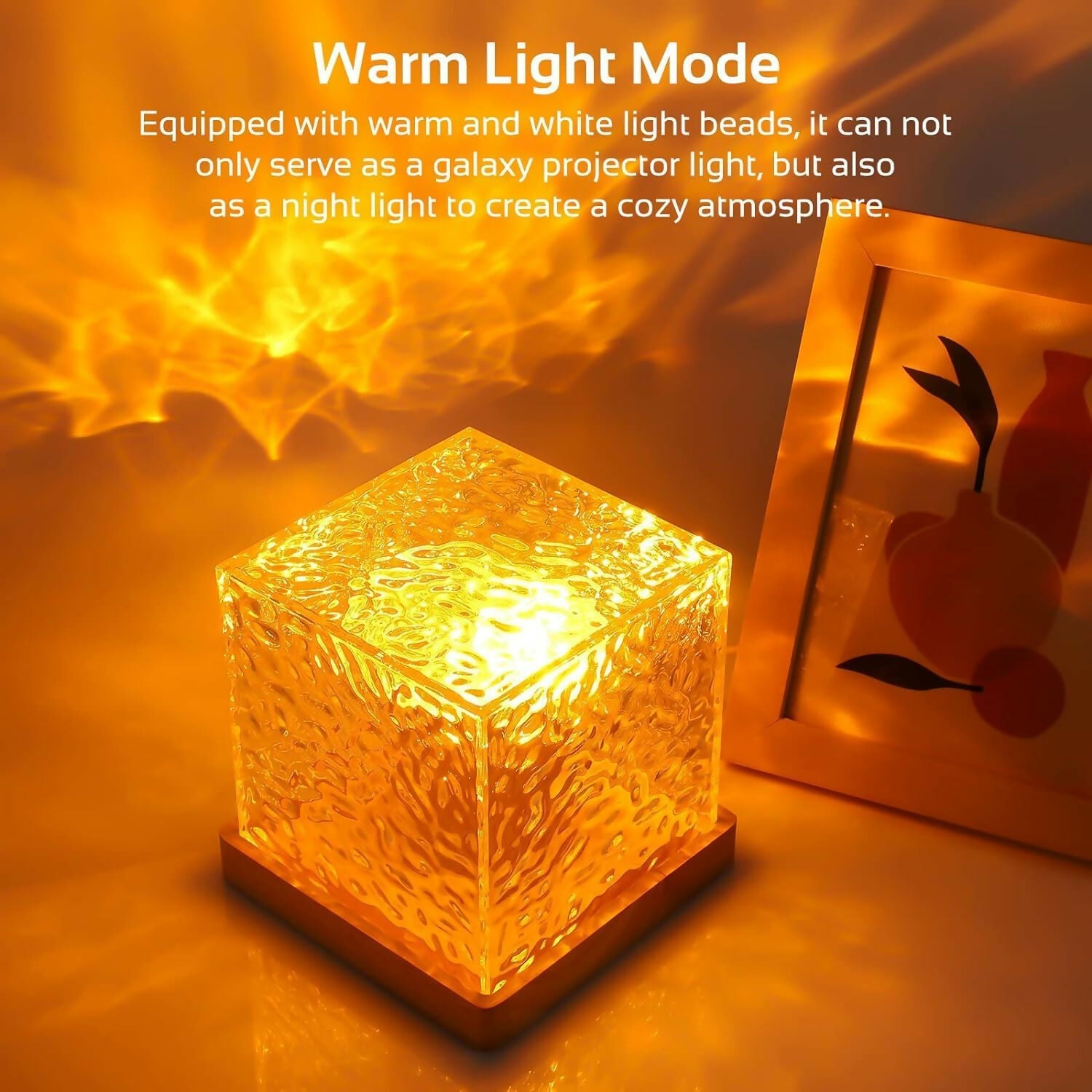 Ocean Wave Water Ripple Lamp – RGB Mood Light with Remote Control & Adjustable Brightness