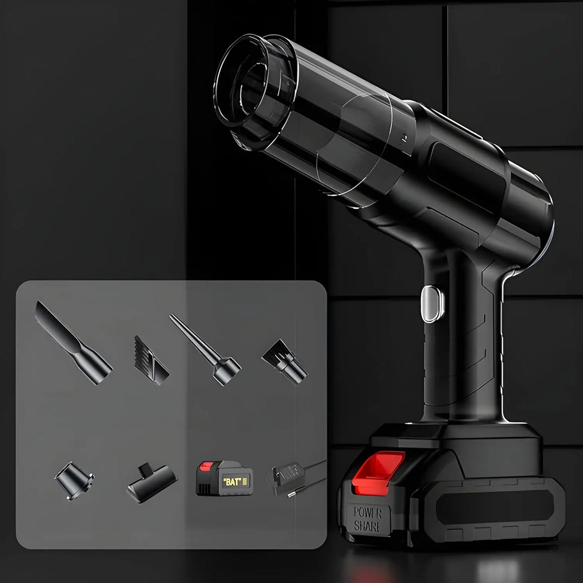 Multifunction 240V Wireless Handheld Vacuum Cleaner, 3-in-1 High Power, Portable car Vacuum Cleaner with Blower for Home & Car (1 Set) HP DD