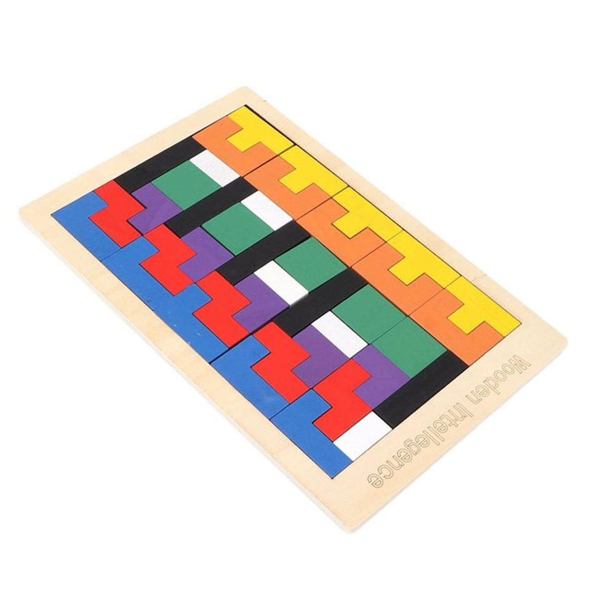 Wooden Russian Block Puzzle โ Educational Toy for Kidsโ Brain Development & Early Learning HP DD