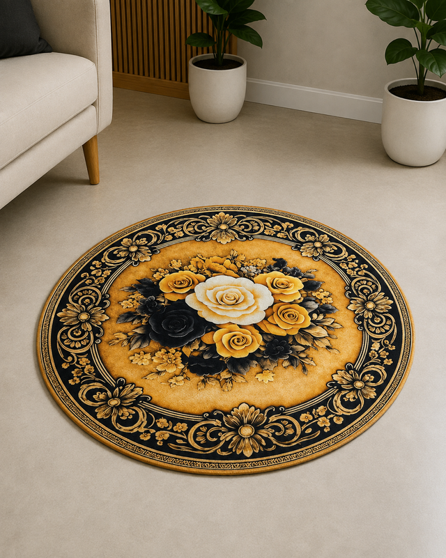 25X25 Inches Modern Decorative Door Mat | Water Absorbent Floor Mat for Living Room.