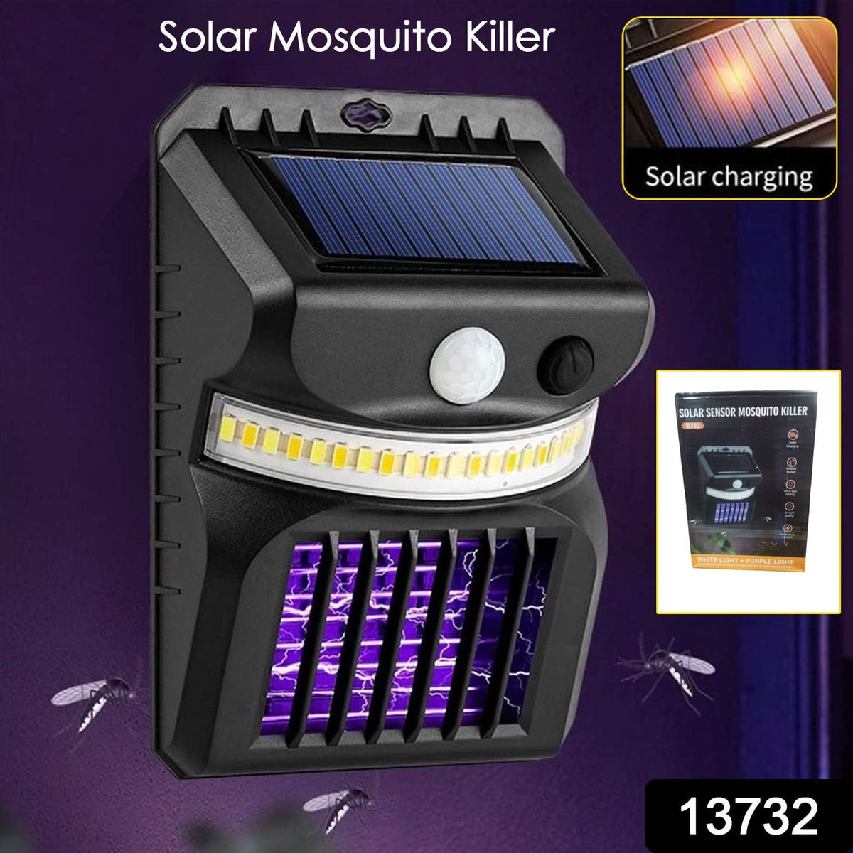 Bug Zapper Outdoor 2 In 1 Solar Mosquito Zapper Lamps (1 Pc) HP DD
