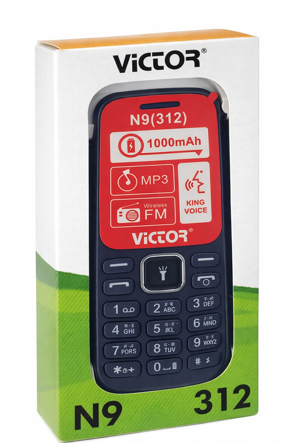 Victor N9 (312) Dual SIM Keypad Mobile Phone with 1000mAh Battery, Wireless FM, Digital Camera, SOS Feature & Auto Call Recording Dreams Gadgets 2