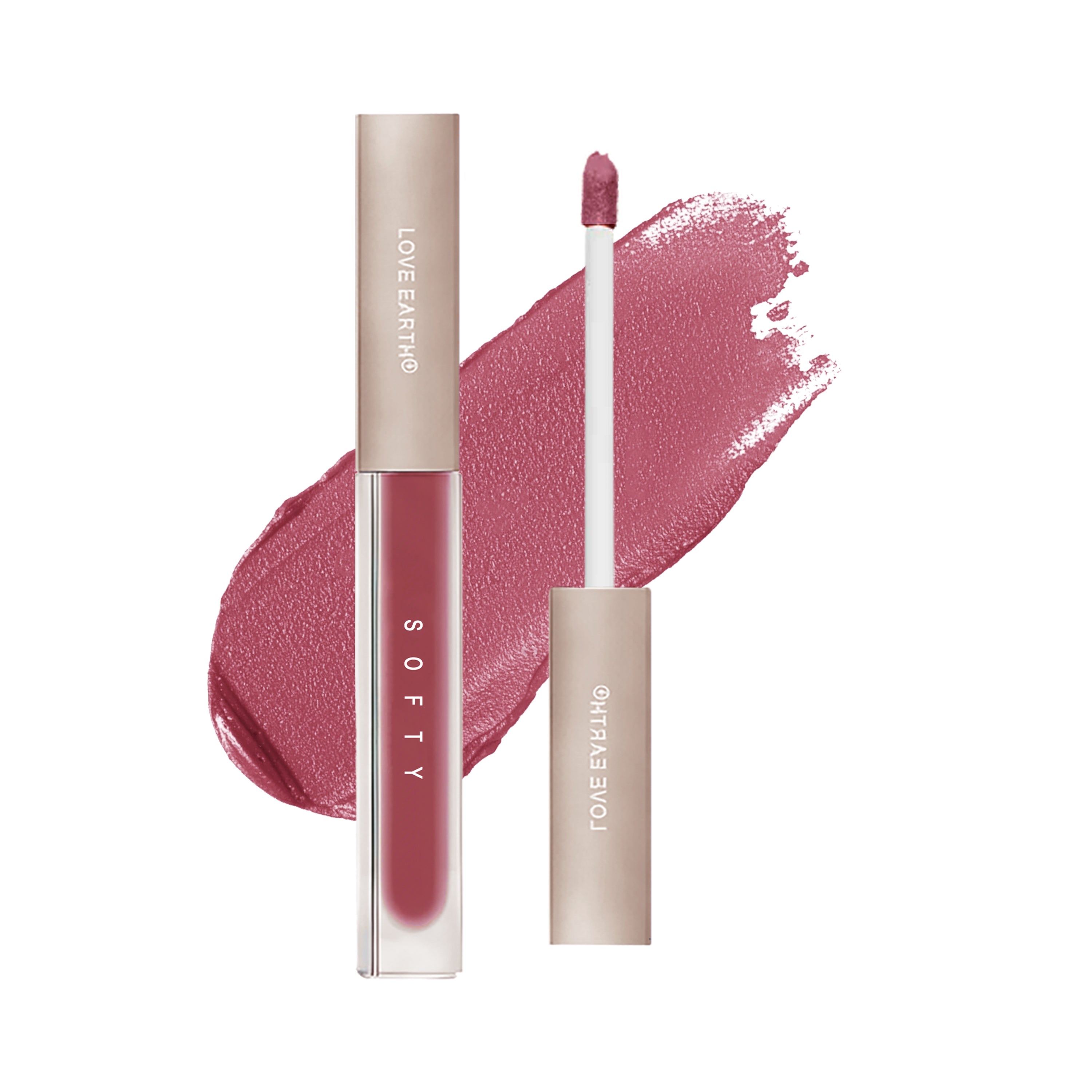 Love Earth Softy Tinty Lipstick - Glaze Pop| Vitamin E, Squalane & Peptides Infused Hydrating Lip Tint - 2ML