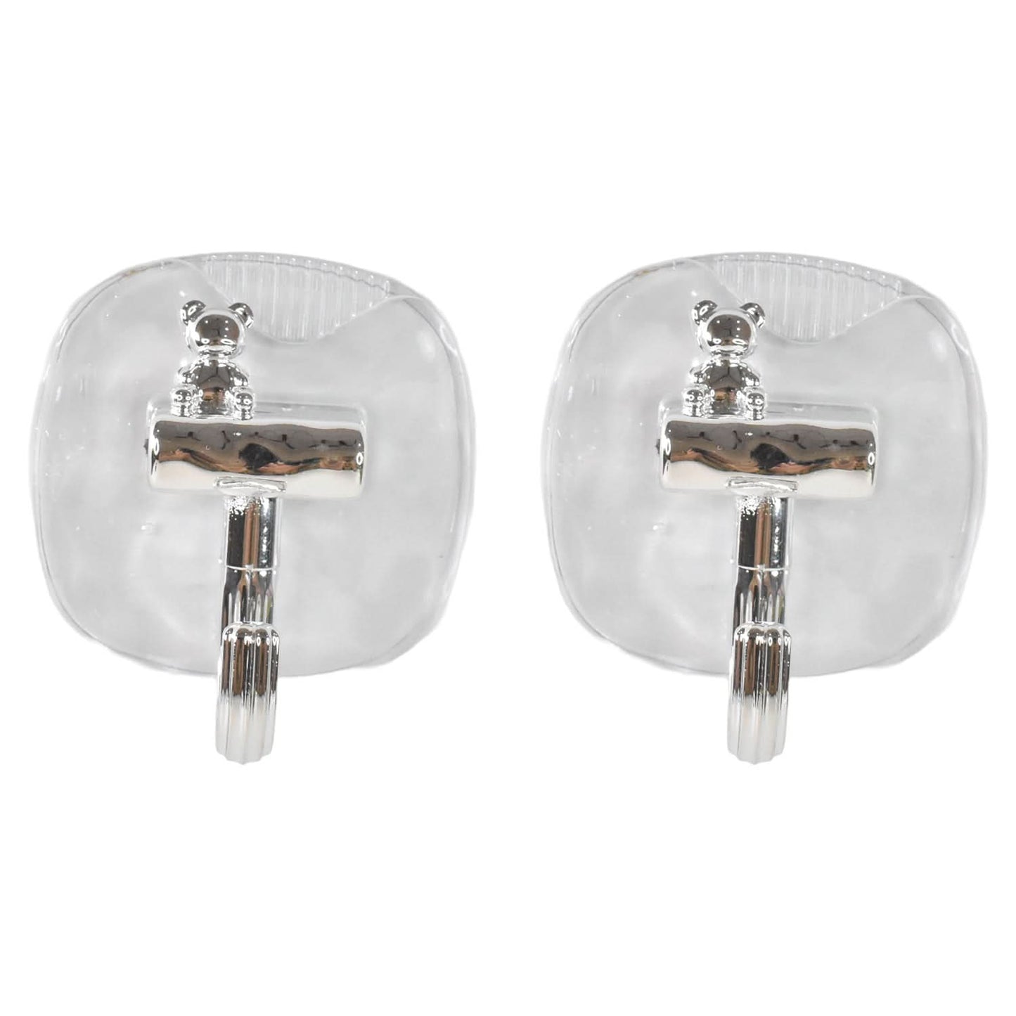 Large Plastic Self Adhesive Wall Hooks (2 Pc)