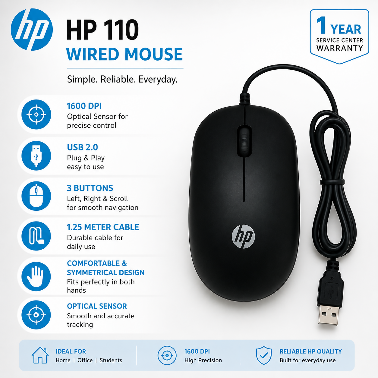 HP 110 WIRED MOUSE