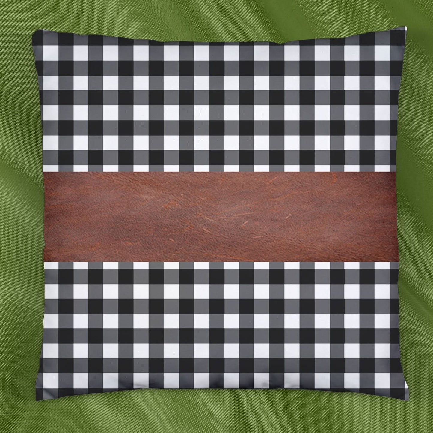 Leather & Cotton Pillow Covers 19x12 Inch (2 Pc Set)