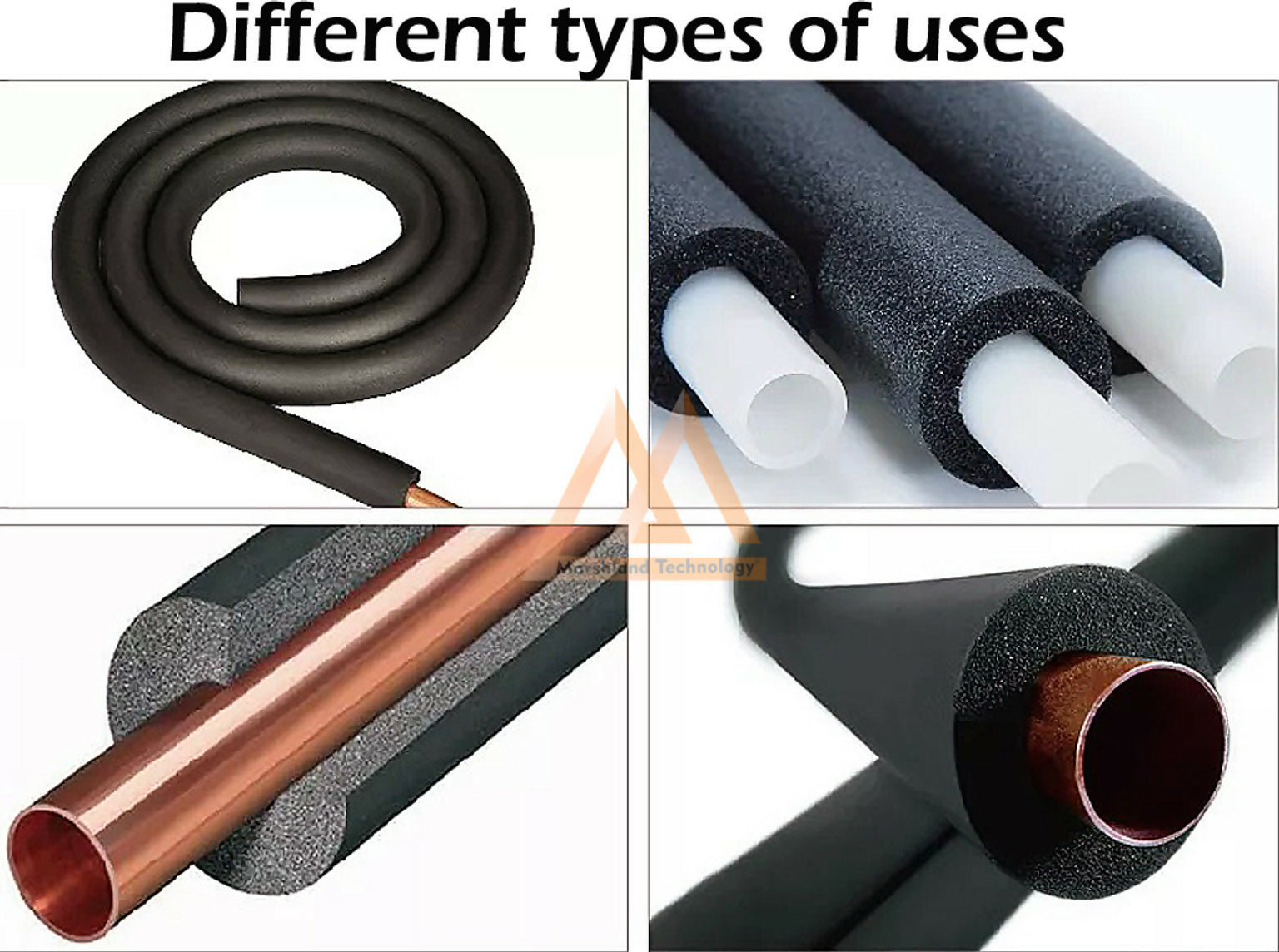 Insulation Tube for Air Conditioner Heat Consumption Rubber Tube Black 1/4 * 1/2 Insulation Tube for Air Conditioner Ac Pipe Hose Pipe (17.3 cm)