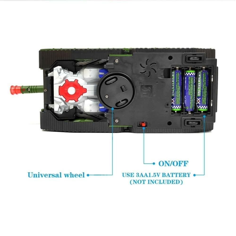Army Tank Vehicle Robot Toy with Flashing Light - HalfPe