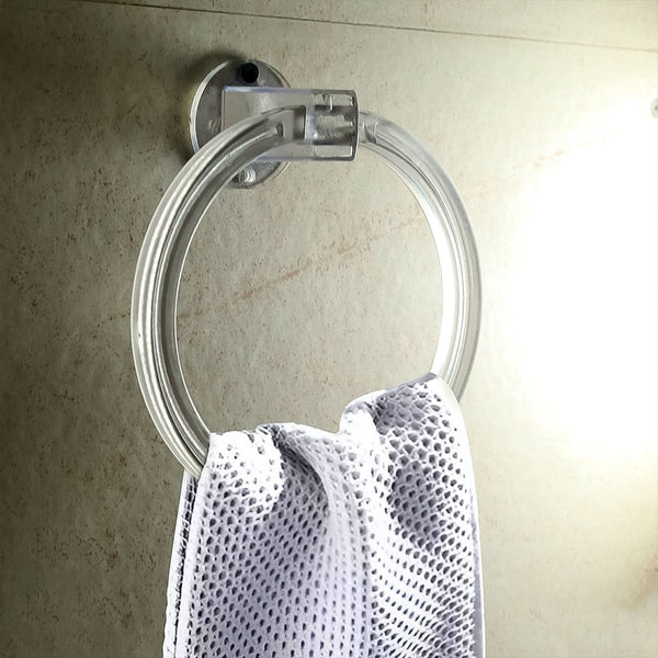 Unbreakable Abs Round Towel Ring Wall Mounted Stand Holder (1 Pc)