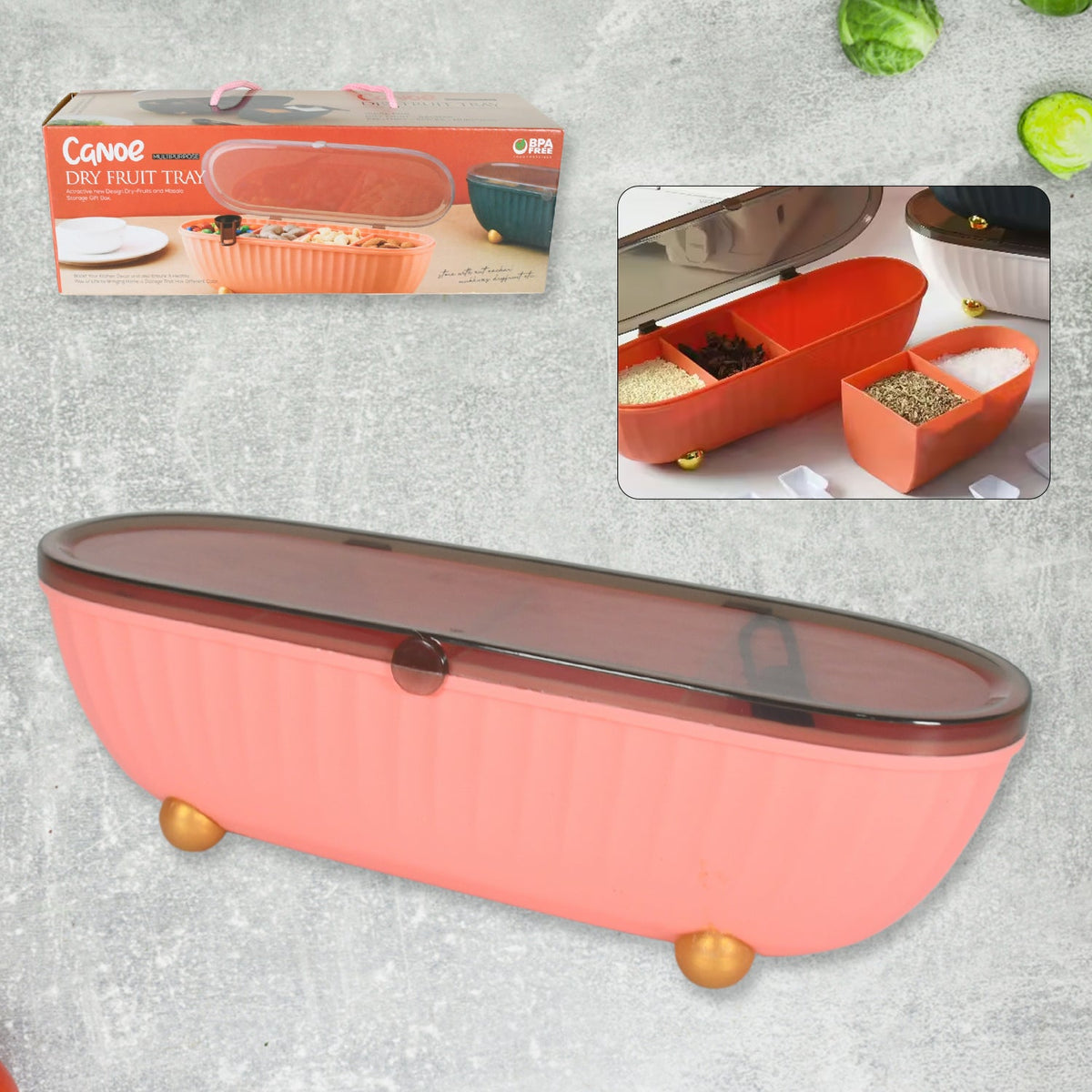 Spice Bottle Spice Jar Durable Spice Seasoning Box Jar Food Grade Spoon Seasoning Case For Kitchen Dry Fruit Tray (1 Pc) HP DD