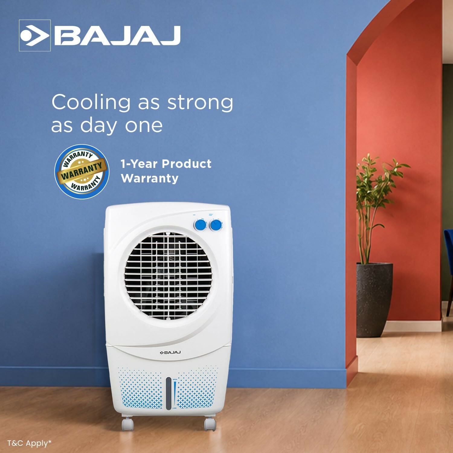 BAJAJ 36 L Room/Personal Air Cooler (White, PX97 TORQUE NEW)