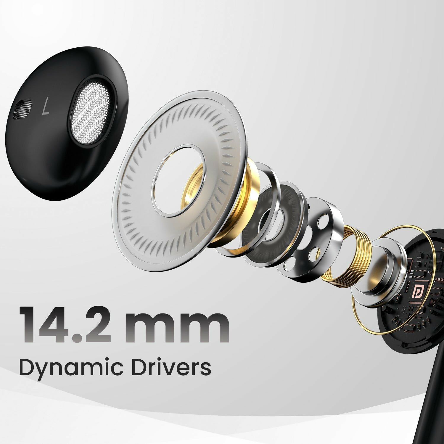 Portronics Conch Sigma A 3.5mm Wired Earphone With HD Quality In-Line Mic,14.2mm Driver Wired Headset (Black, In the Ear)