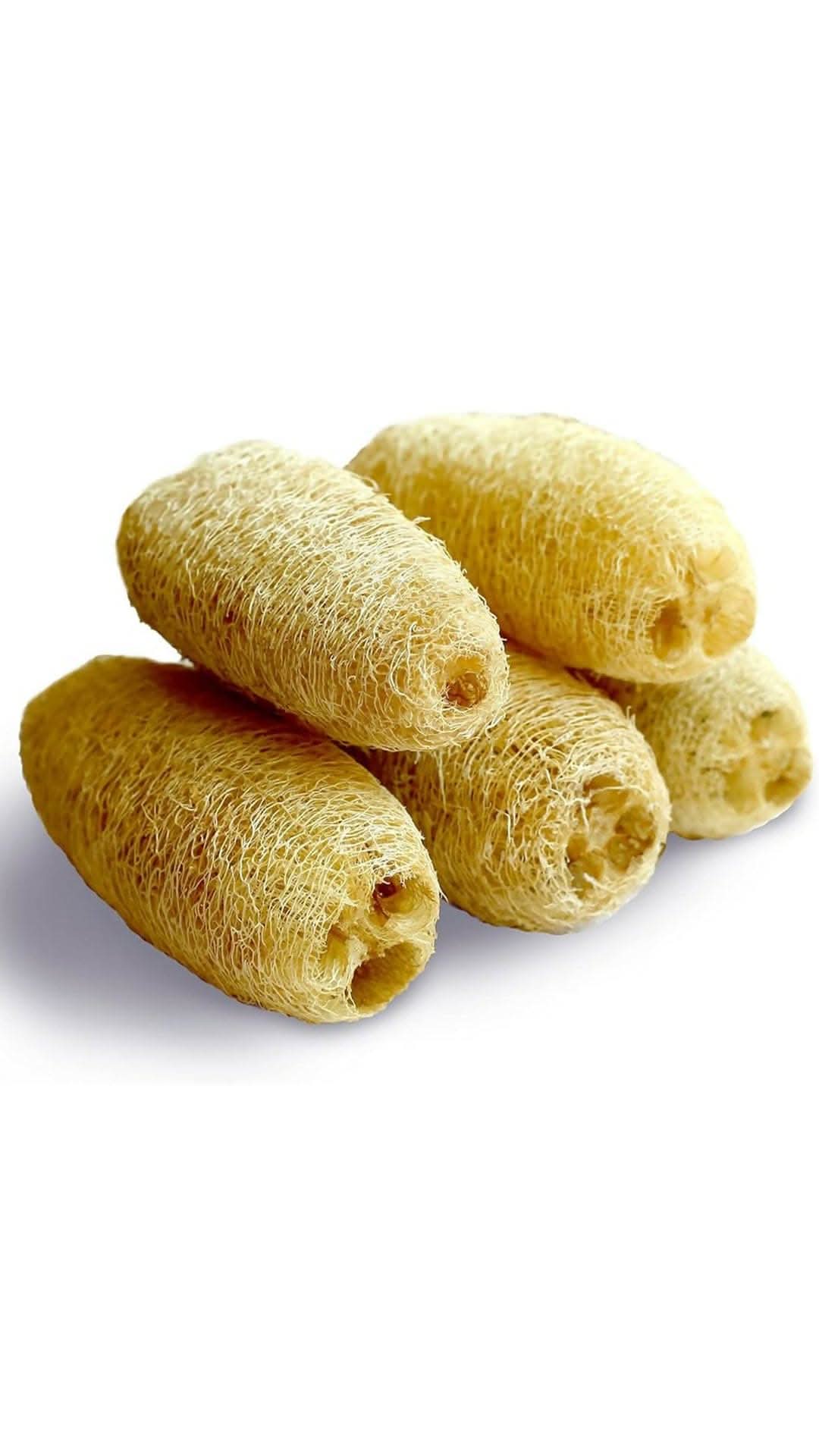 Oofah Sponge Scrubber Natural Organic body sponge loofah facial peel pades for Bath (pack 5) collectivezone