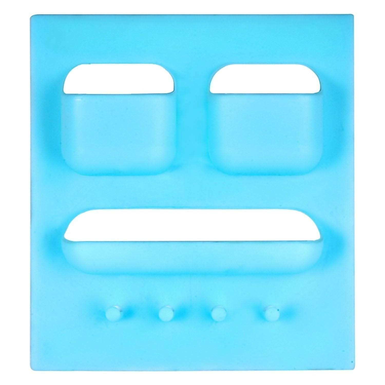 Plastic Unbreakable Perfect Instant Organizer Wall Holder (Blue) - HalfPe