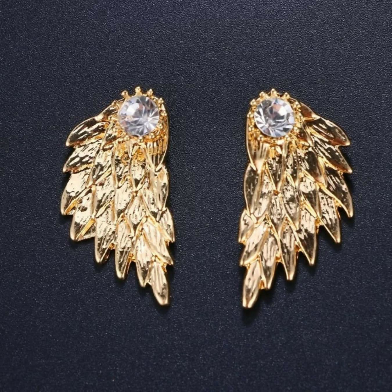 Angel Wing & Geometric Earrings Combo Set Elegant Lightweight Earrings pinapes
