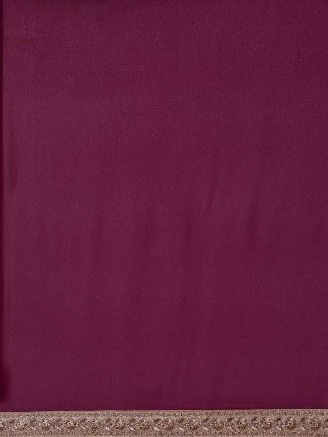 Bollywood Vogue Ready To Wear Magenta Georgette Embroidered Palazzo Suit