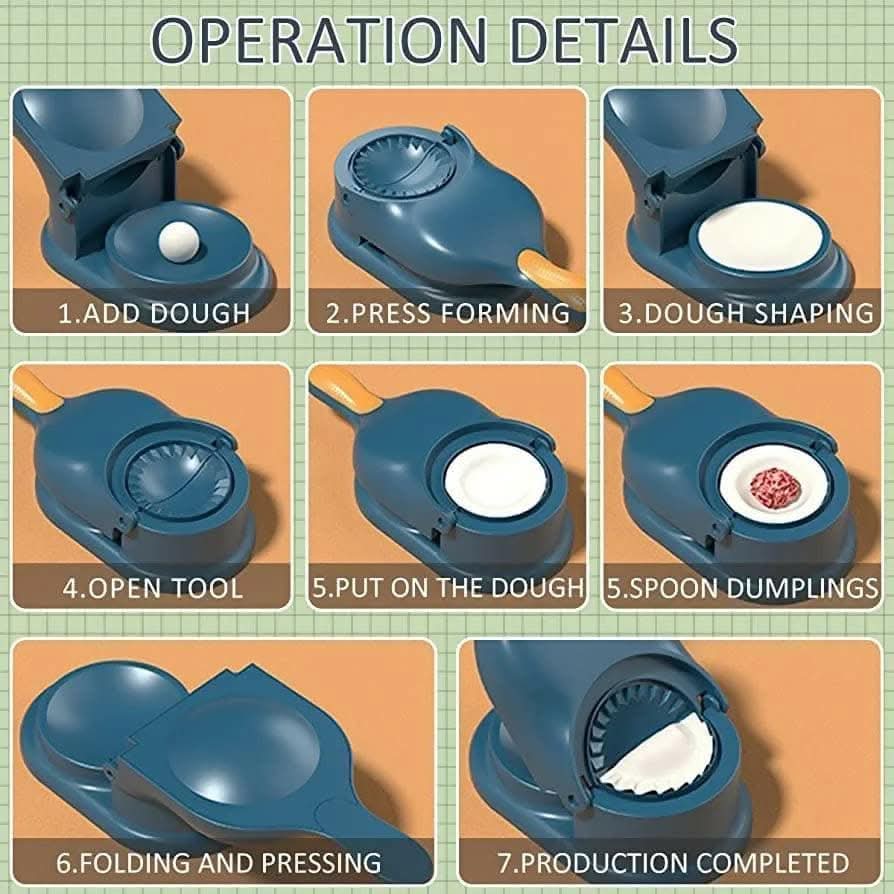 2 In 1 Easy Dumpling Press for Homemade Delights - HalfPe
