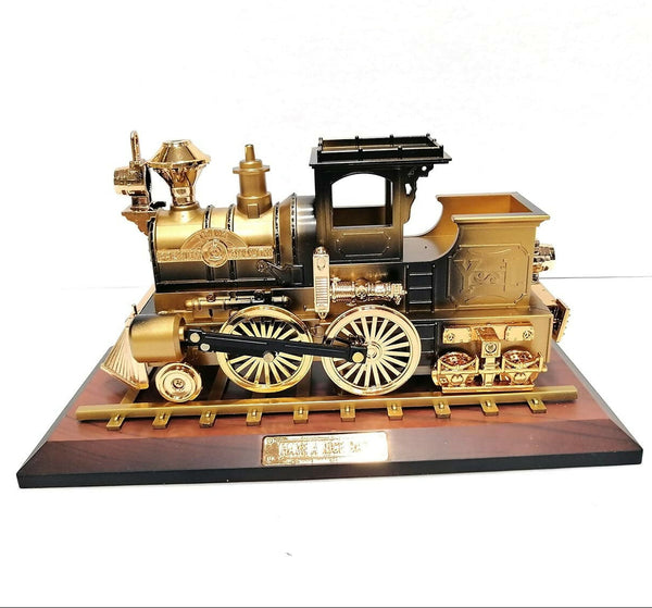 Vintage Steam Engine Train Model Showpiece, Antique Golden Locomotive Decorative Collectible SAHANA GIFTS & STATIONARY