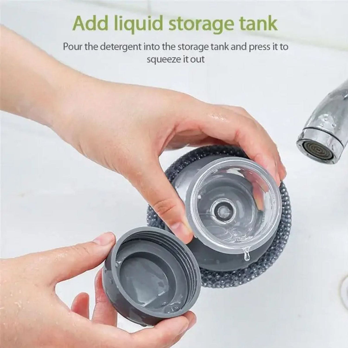 Soap Dispensing Palm Brush Washing Liquid Dish Brush Soap Pot Utensils With Dispenser Cleaning HP DD