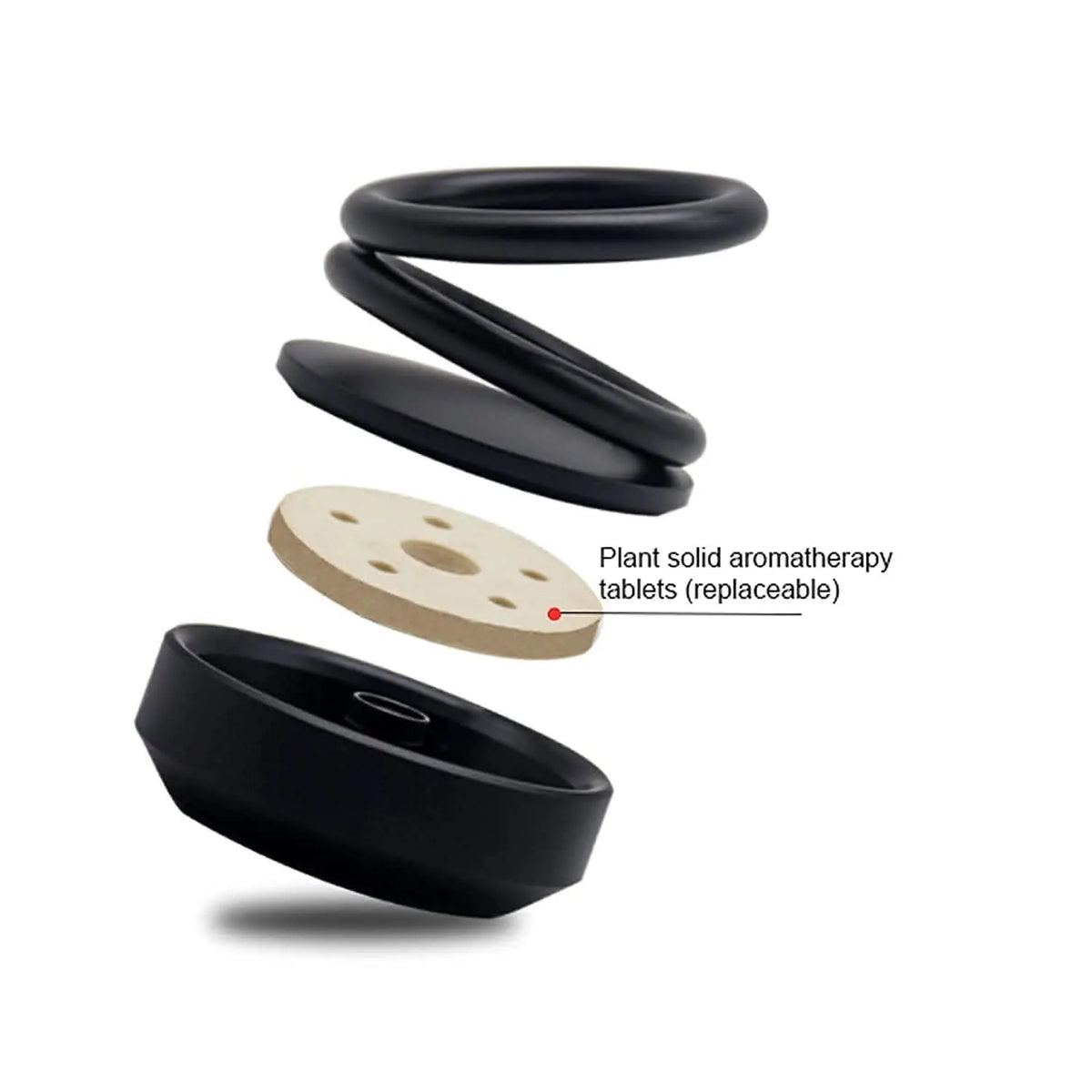 Solar Car Aroma Diffuser 360 Rotating Perfume Air Freshener for Car Home Office HP DD