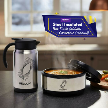 Nelcon Dinemate Kettle 2-Piece Gift Set – 600ml + 1000ml Stainless Steel Set