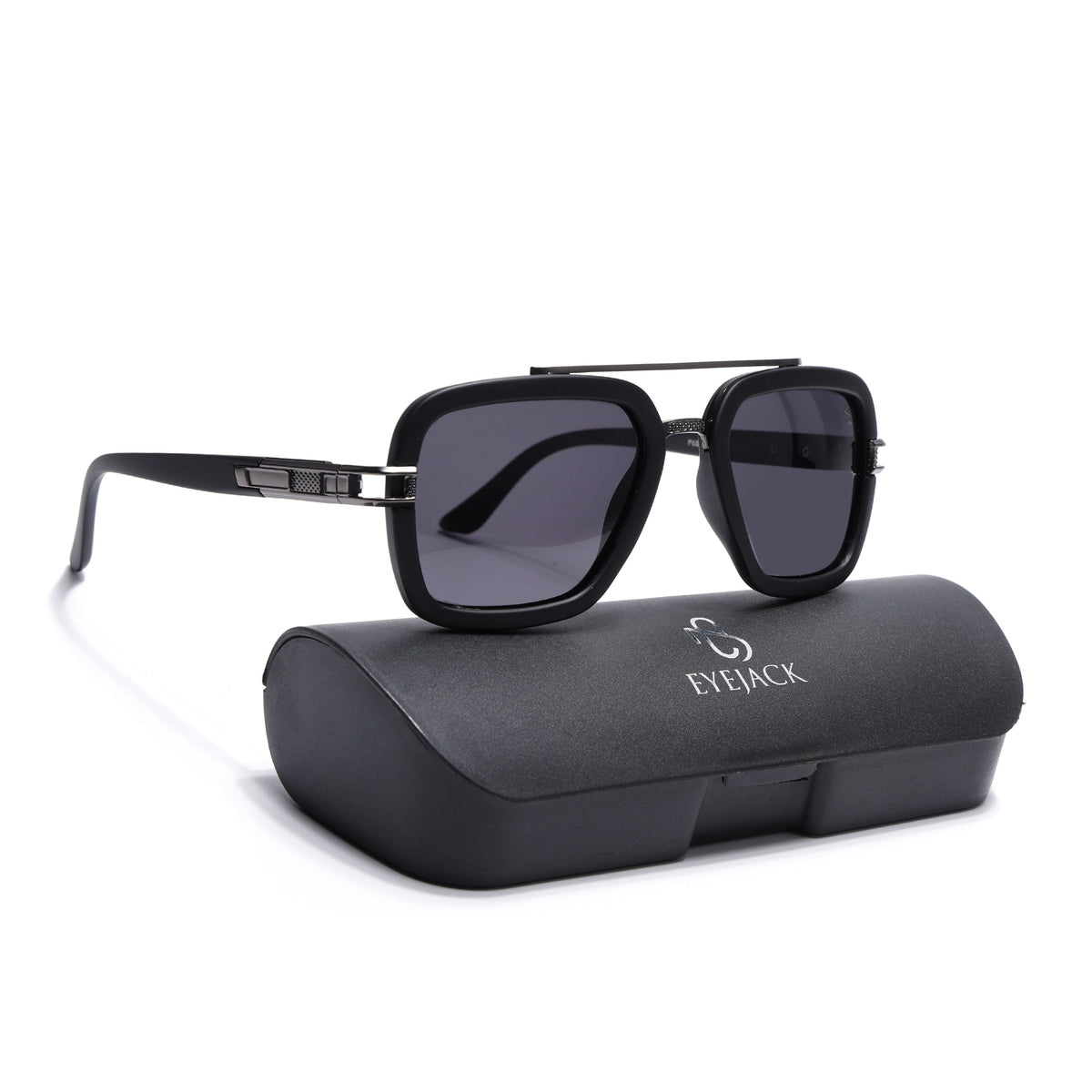 Eyejack Black Wayfarer Sunglasses for Men and Women - Style 2142 - with box packaging
