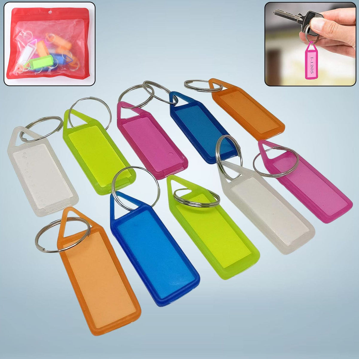 10 Pc Keychain Tag Label Used For Decorative Purpose On Keys And All HP DD