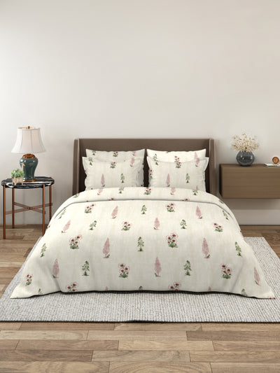 Petal 100% Pure Cotton Percale Super King Bedsheet with 2 Pillow Covers