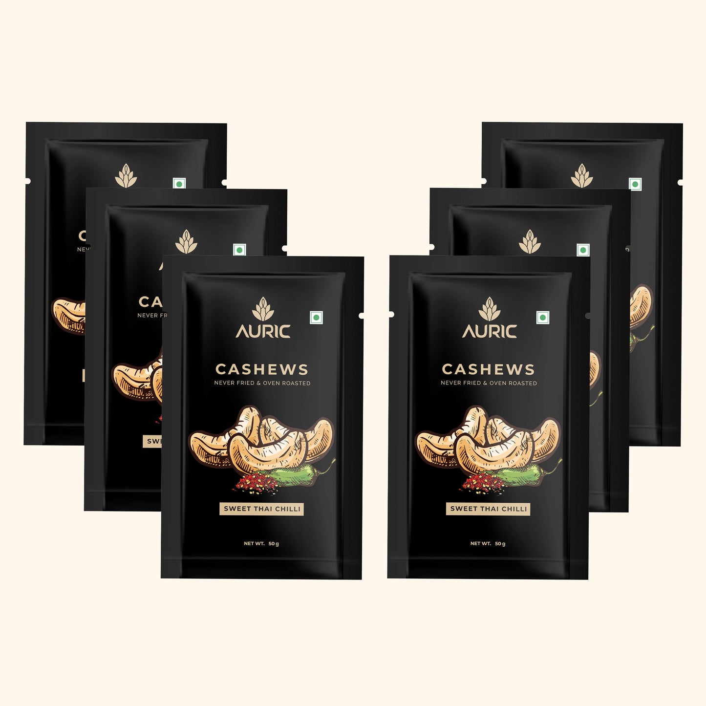 Auric Sweet Thai Chilli Cashew 50g Zenith Drinks