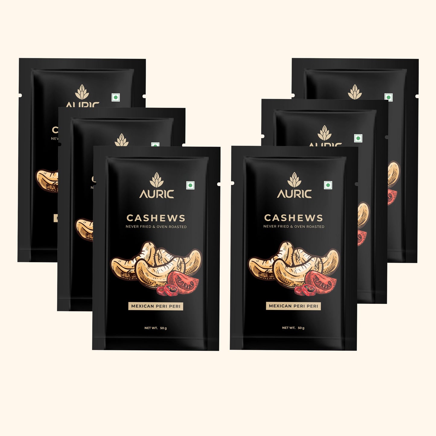 Auric Mexican Peri Peri Cashew 50g Zenith Drinks