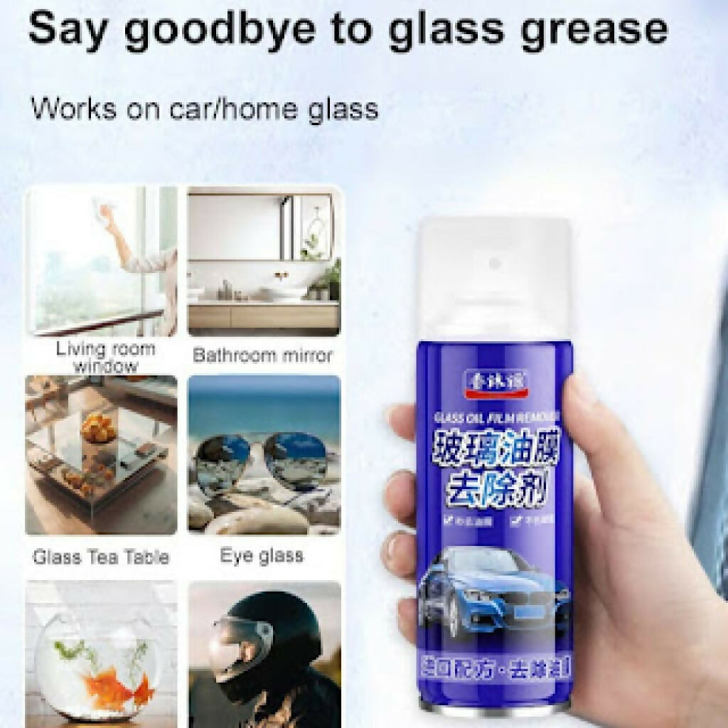 Anti-Fog Glass Cleaner Spray 450ml - Oil Film Remover & Dust Repellent for Car & Home Glass