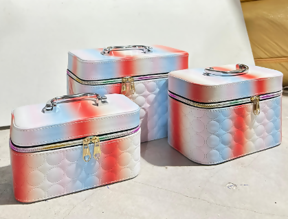 Multi Color Makeup Bag Cosmetic Box and Jewelry Bridal Box Vanity Beau HalfPe