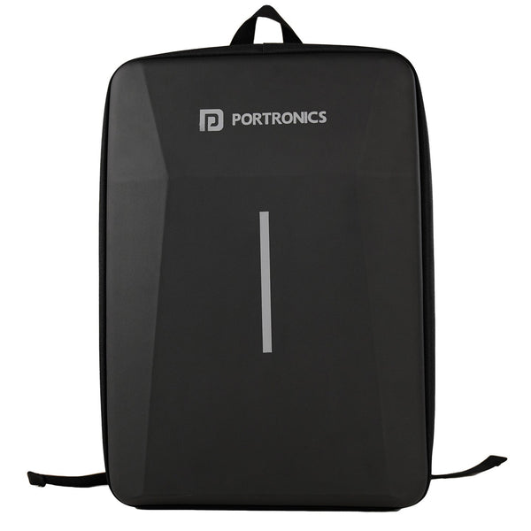 Portronics Byte 2 Laptop Backpack for Laptops up to 15.6 Inches & Durable Zippers, Unisex (Black)