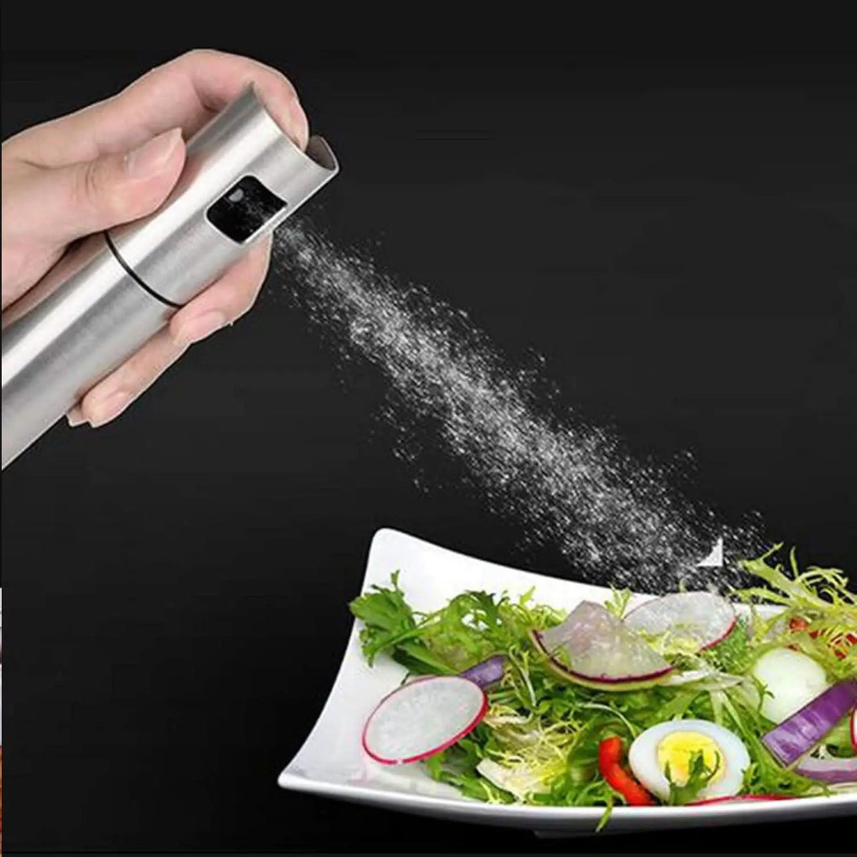 Food Grade Stainless Steel & Glass Oil Spray Bottle – 100ml for Dosa & Cooking HP DD