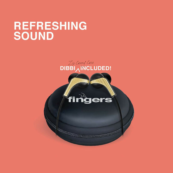 FINGERS SoundBoomerang Wired Earphones with Mic (Ink Black + Gold)