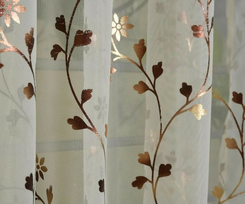 Shree Decor Sheer Transparent Net Curtain – Design 3 (700 Series) | 9FT | Lightweight Decorative for Door, Window & Pooja Room