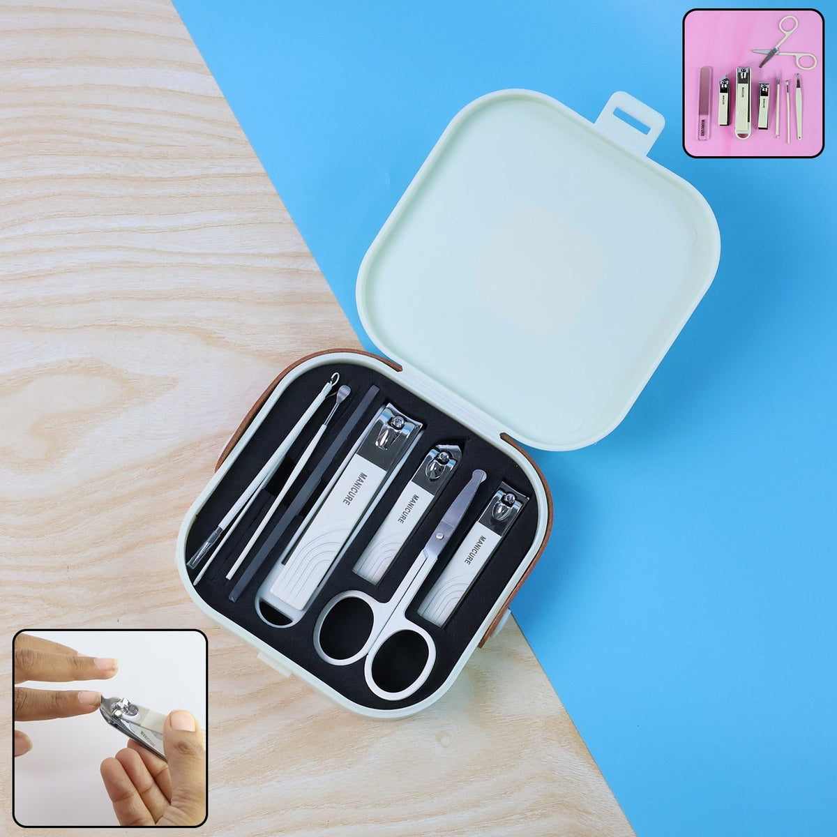 8 In 1 Premium Manicure Pedicure Grooming Kit - (1Set) HP DD