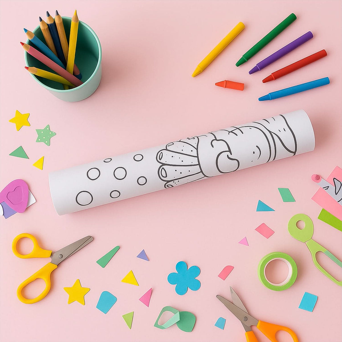 Fun & Educational Coloring Roll for Kids – 1 Pc HP DD