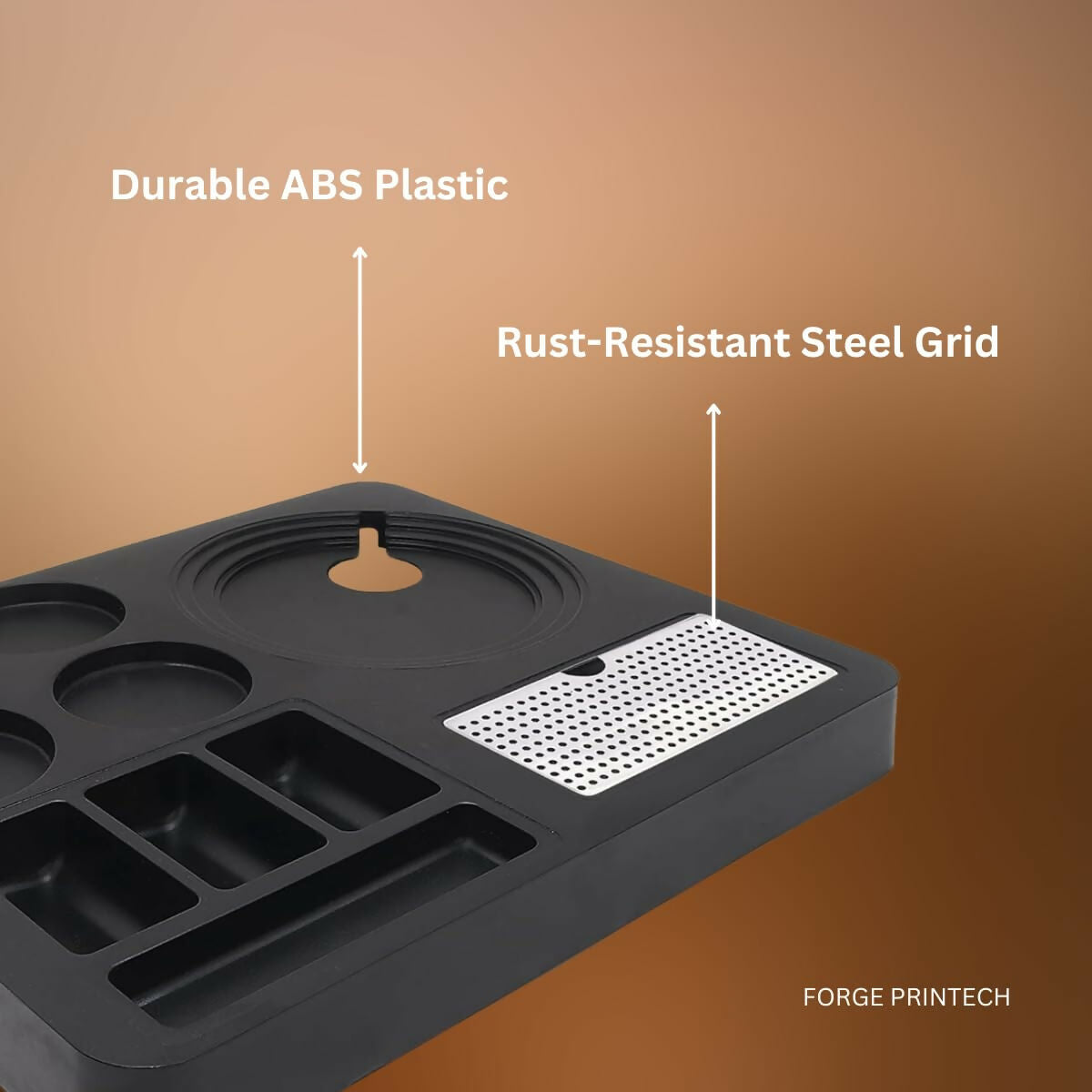 Premium Hospitality ABS Plastic Kettle Tray: Serve Sophistication | Hotel Room Tea Tray | Compatible with All Electric Kettle