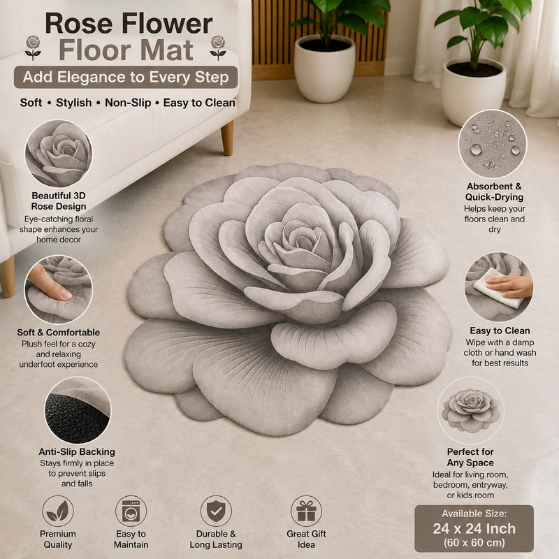 25X25 Inches Modern Decorative Door Mat | Water Absorbent Floor Mat for Living Room.