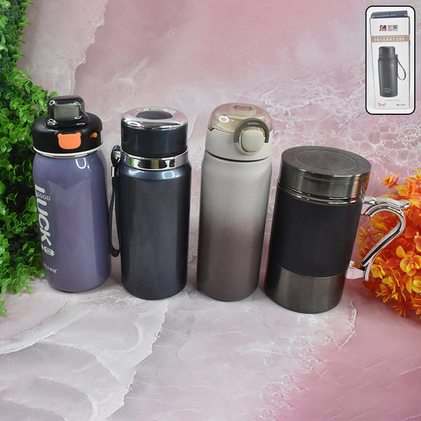 Stainless Steel Water Bottles Approx 600ml (Mix Design Color 1 Pc)