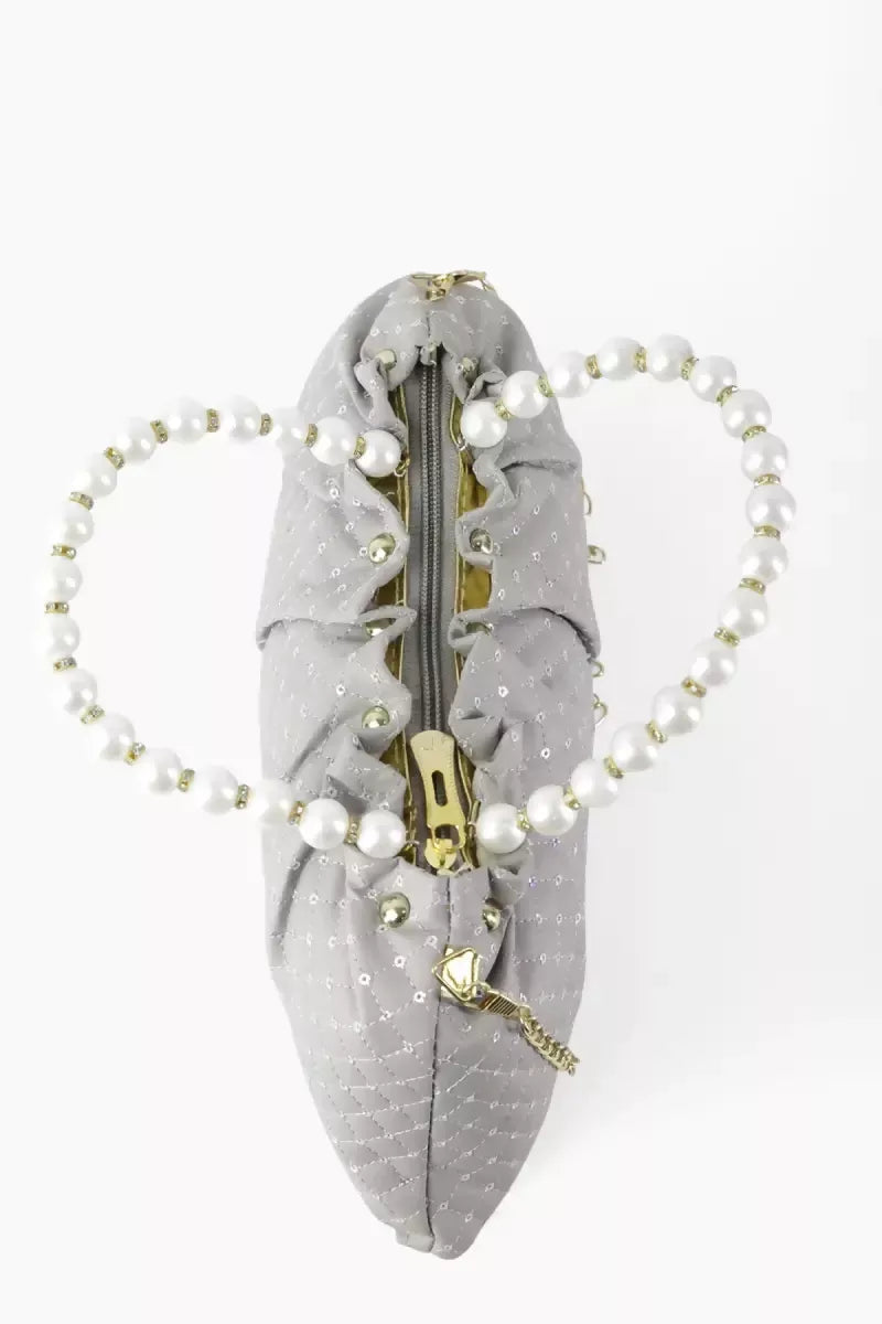 Pearl Handle Mini Tote Bag for Women SUPER