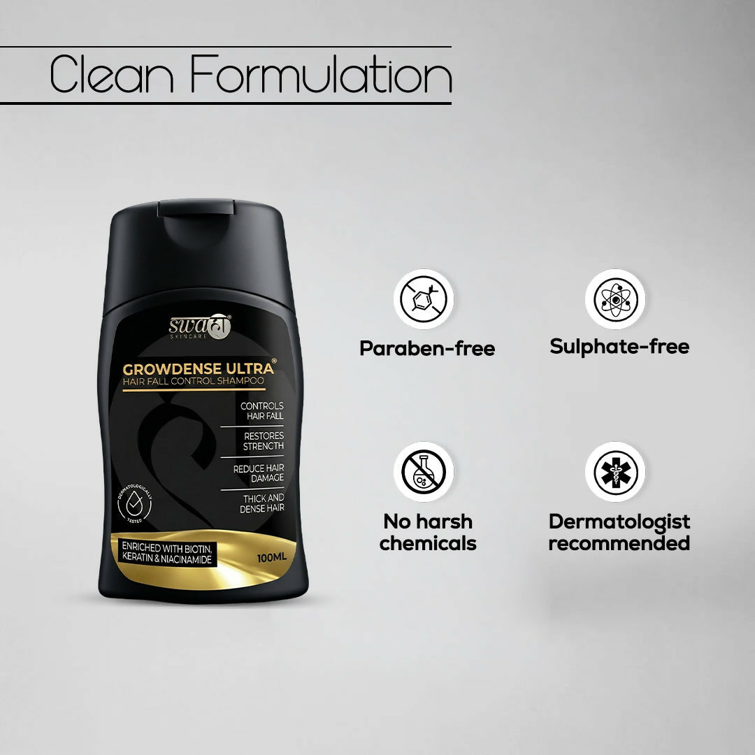 Growdense Ultra Hair Fall Control Shampoo (Pack of 2) (100ml)