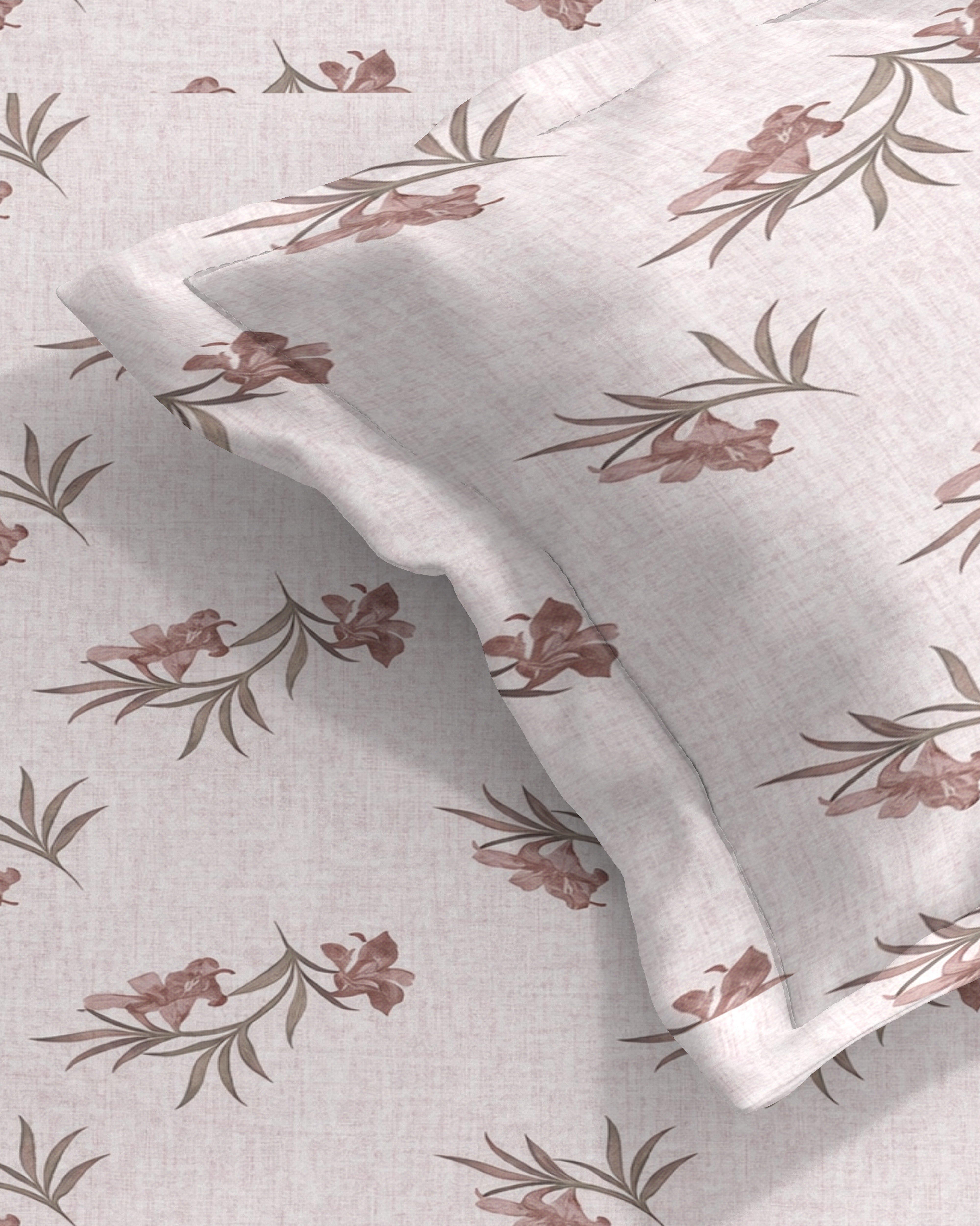 Petal 100% Pure Cotton Collection Premium Percale Queen Bedsheet With 2 Pillow Covers